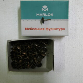 Гвозди декоративные усиленные 100шт, медь