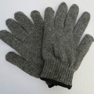 Перчатки вязаные зимние, двойные ШЕРСТЯНЫЕ (серые) (АЛТАЙ)