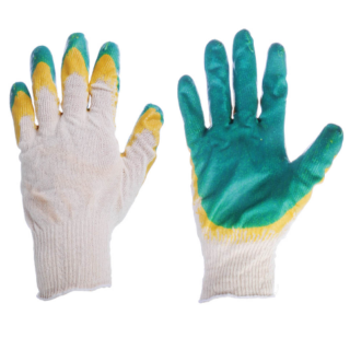 Перчатки вязаные х/б обливные с 2-слойным латексным покрытием